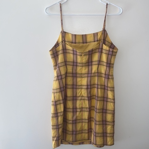 BB Dakota x Steve Madden Yellow Plaid 90s Inspired Cotton Dress - Picture 7 of 11